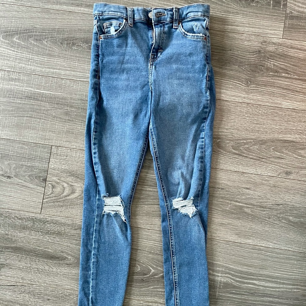 High-rise skinny jeans